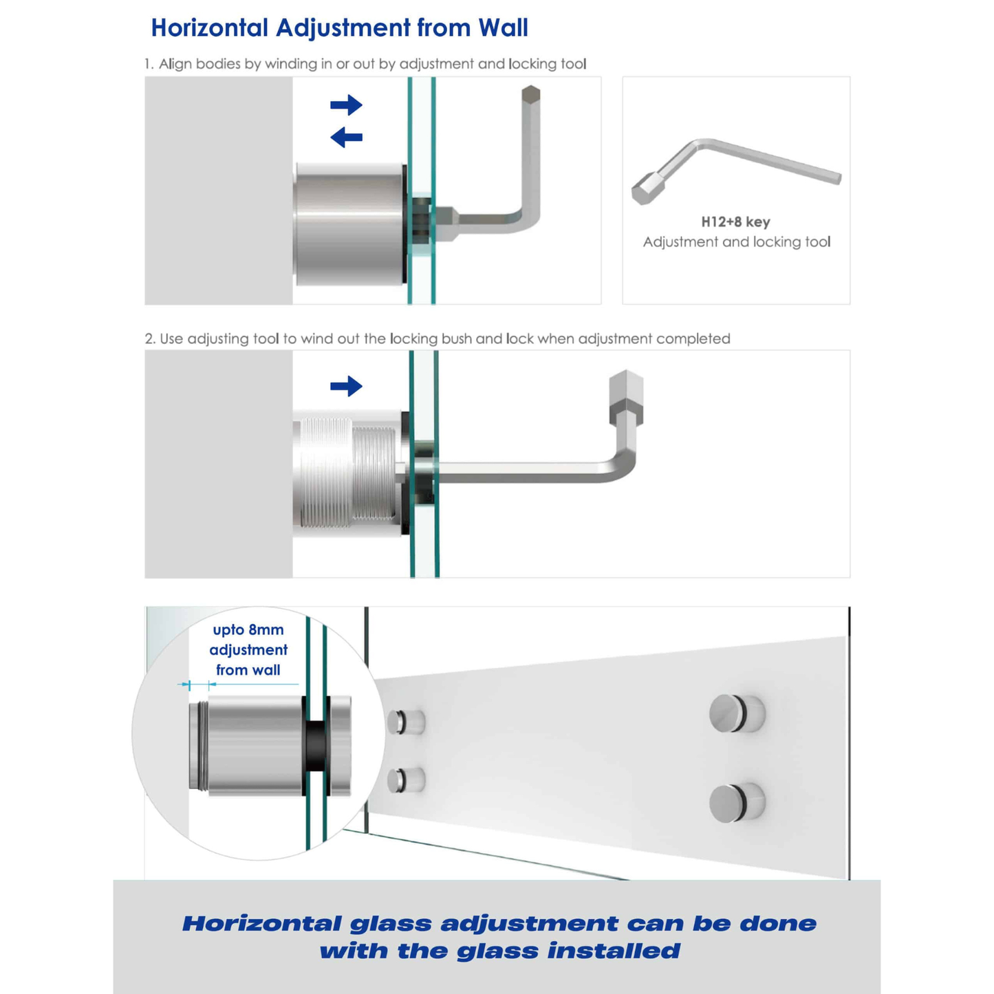 glass railing standoff pin instructions