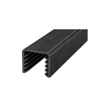 11/16" Glass Cap Rail Rubber U Channel