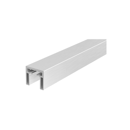 Anodized Aluminum Rectangular Glass Cap Rail