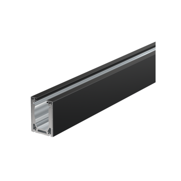 Black Anodized Glass Base Rail