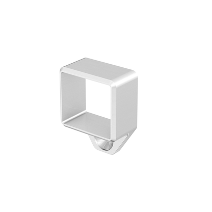 Glass Rectangular Cap Rail End Cap Bottom Tab