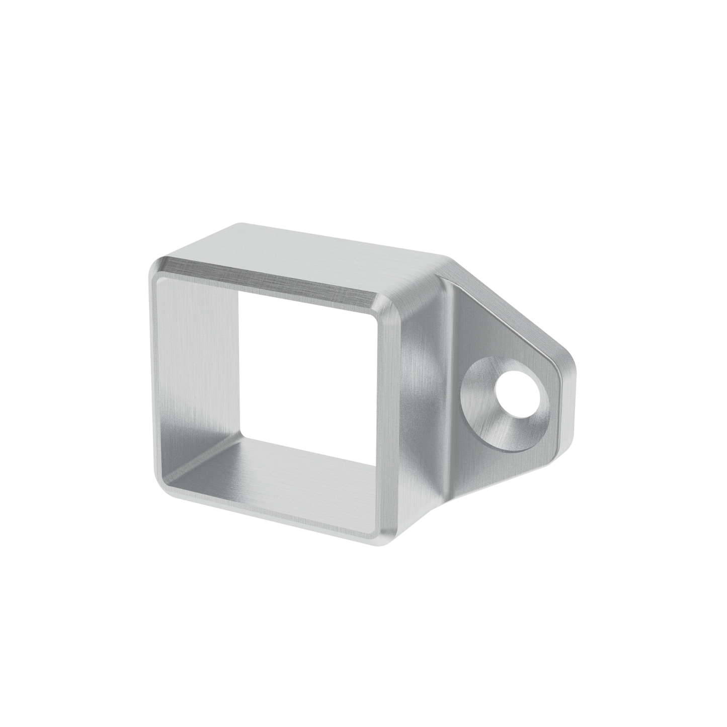 Glass Rectangular Cap Rail End Cap Side Tab