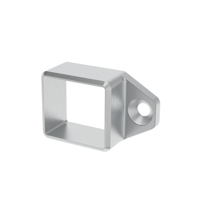 Glass Rectangular Cap Rail End Cap Side Tab