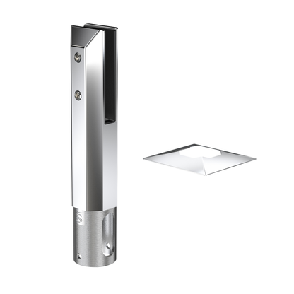 core drill glass railing spigot polished steel