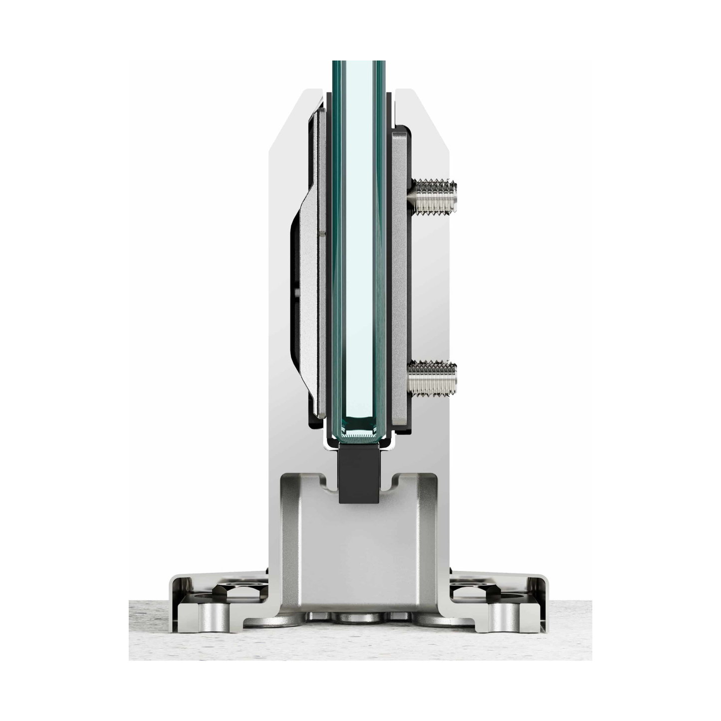 glass railing surface mount spigot hardware