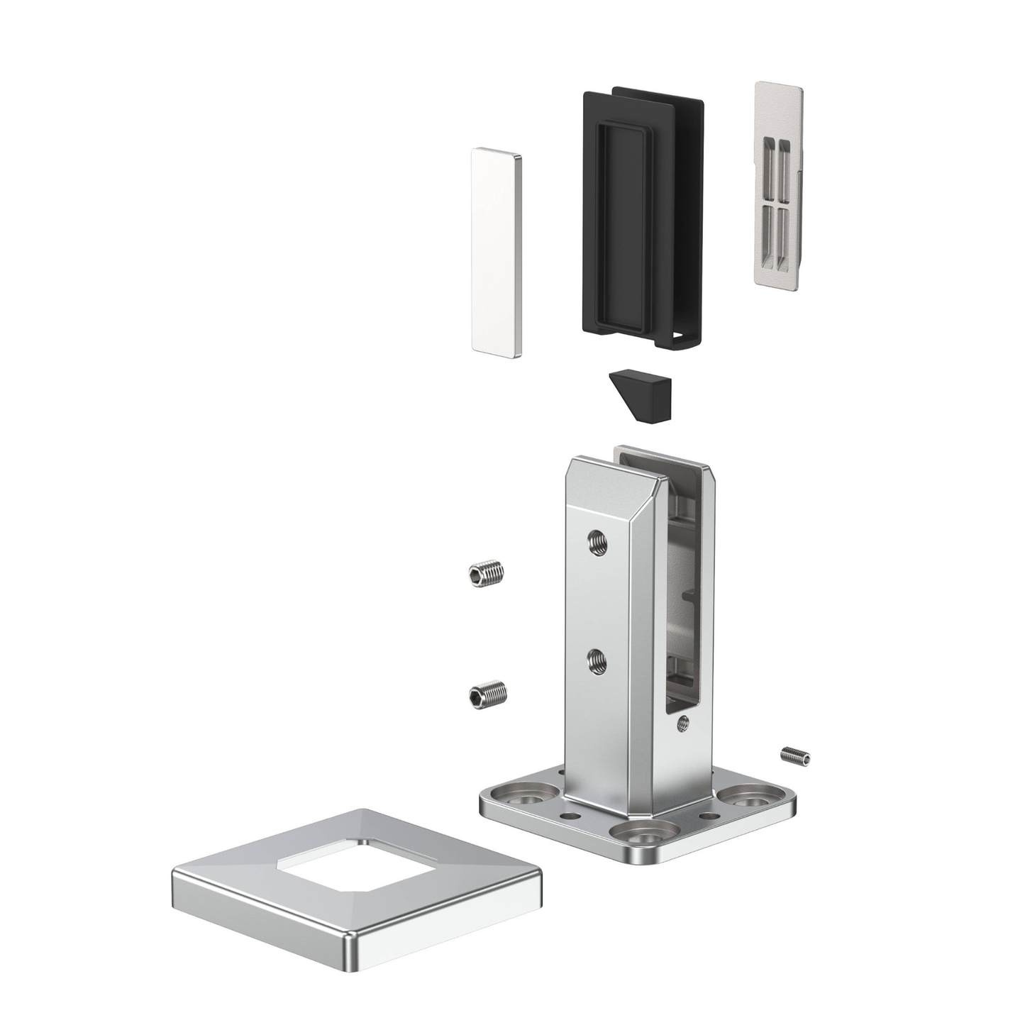 glass railing surface mount spigot hardware parts