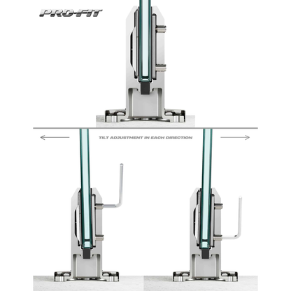 glass railing surface mount spigot leveling