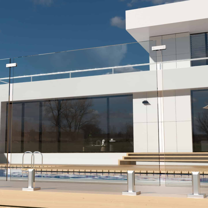 surface spigot glass railing and stiffener