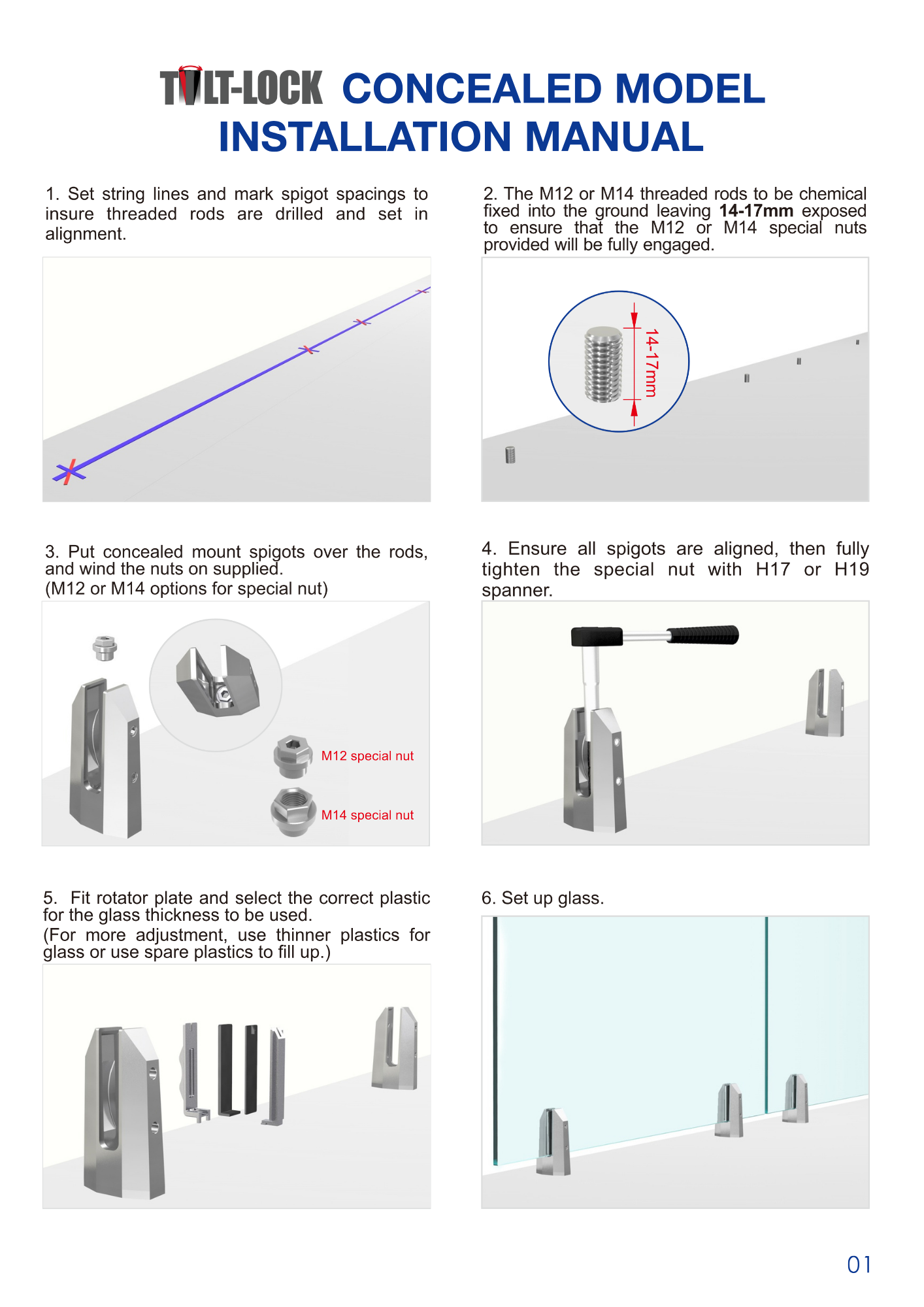 tilt lock concealed spigot instructions