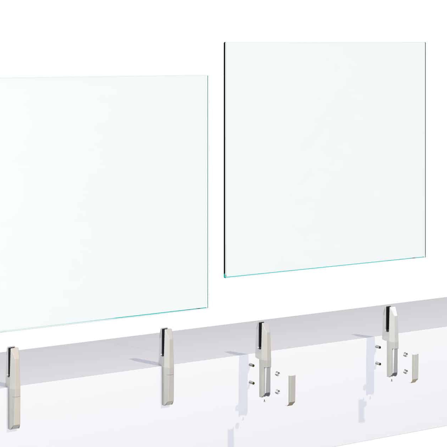 tilt lock edge spigot glass panels